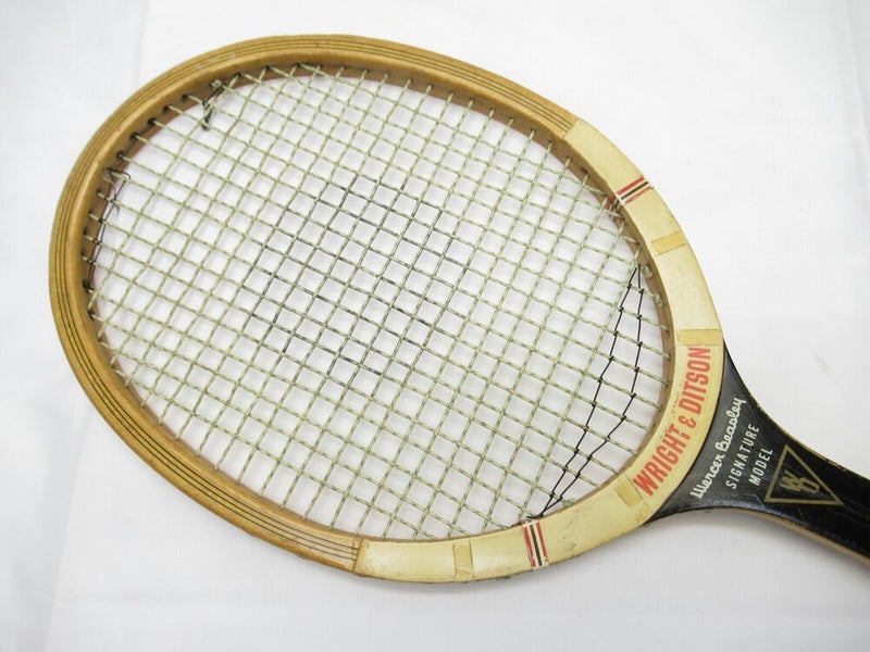 VINTAGE WRIGHT & DITSON "MERCER BEASLEY" WOOD TENNIS RACQUET. ANTIQUE/DISPLAY