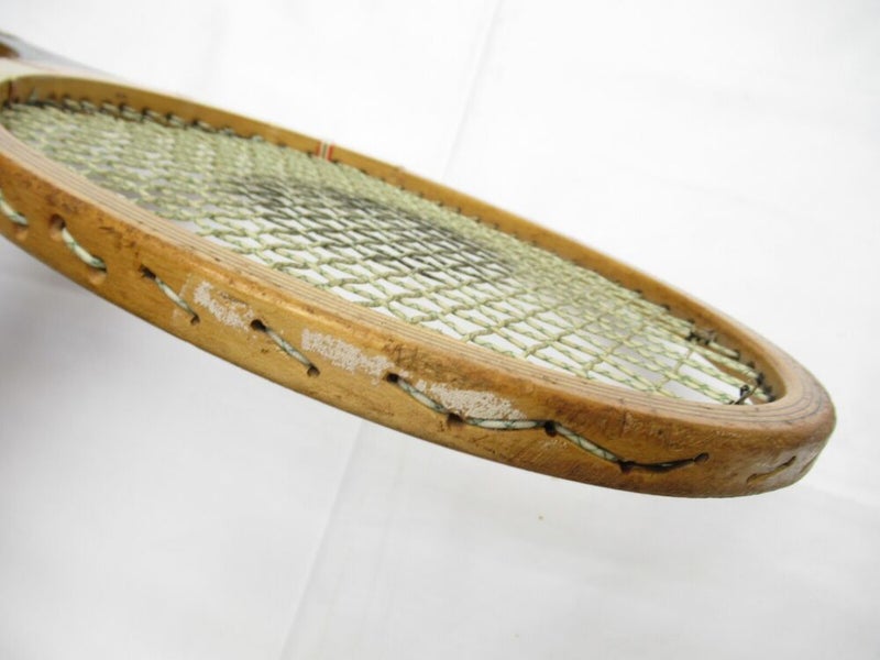 VINTAGE WRIGHT & DITSON "MERCER BEASLEY" WOOD TENNIS RACQUET. ANTIQUE/DISPLAY