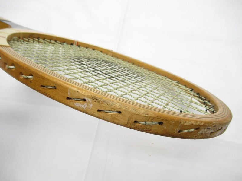 VINTAGE WRIGHT & DITSON "MERCER BEASLEY" WOOD TENNIS RACQUET. ANTIQUE/DISPLAY