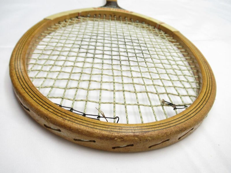 VINTAGE WRIGHT & DITSON "MERCER BEASLEY" WOOD TENNIS RACQUET. ANTIQUE/DISPLAY