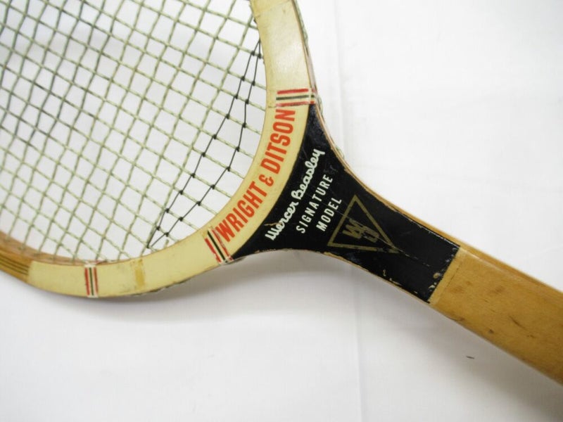 VINTAGE WRIGHT & DITSON "MERCER BEASLEY" WOOD TENNIS RACQUET. ANTIQUE/DISPLAY