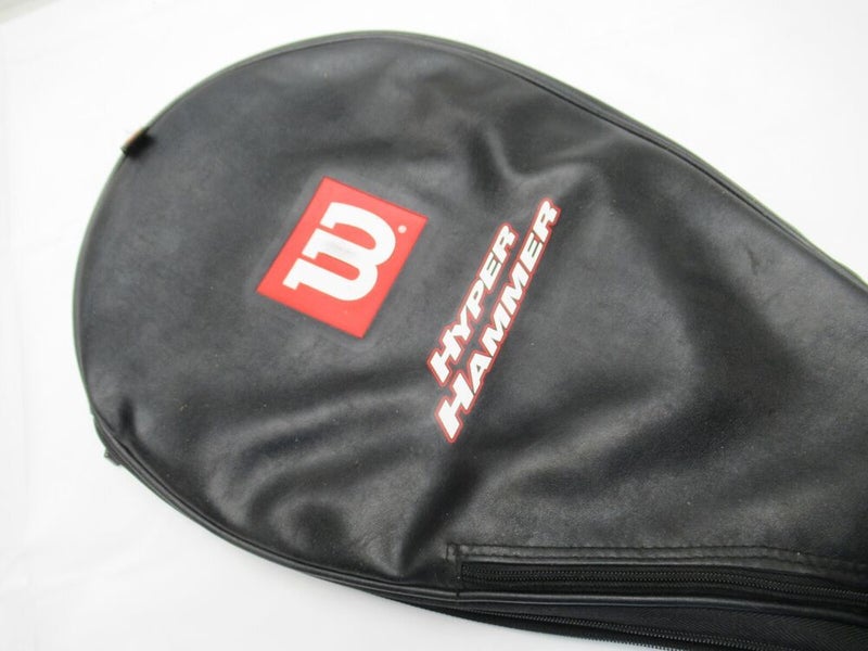 WILSON "HYPER HAMMER ROLLERS" SINGLE ZIPPERED TENNIS RACQUET COVER WITH STRAP