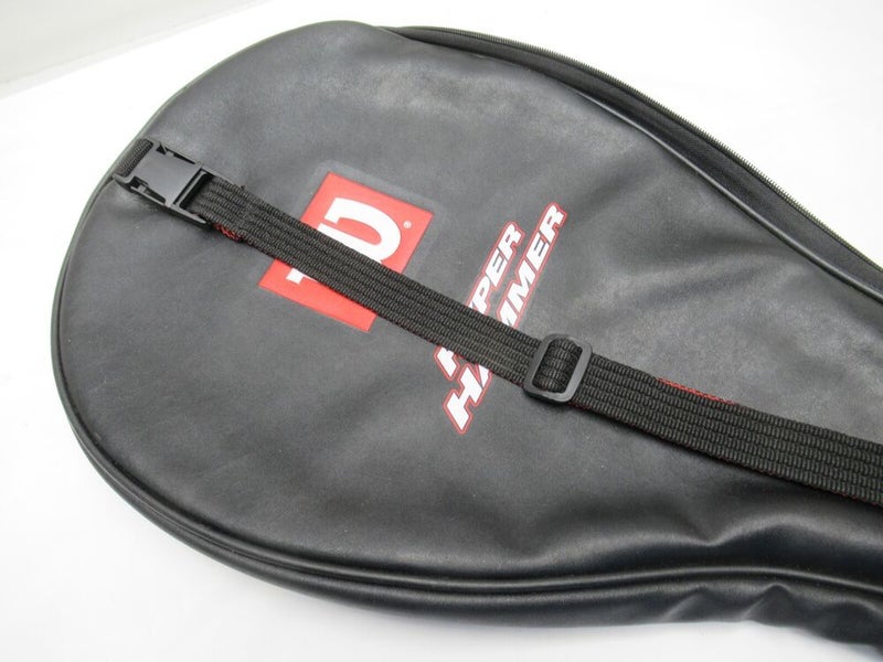 WILSON "HYPER HAMMER ROLLERS" SINGLE ZIPPERED TENNIS RACQUET COVER WITH STRAP