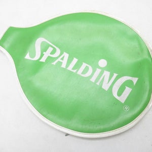 VINTAGE SPALDING SINGLE ZIPPERED TENNIS RACQUET COVER WITHOUT STRAP