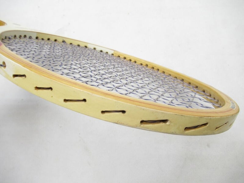 VINTAGE SPALDING "WORLD OPEN" WOODEN TENNIS RACQUET. ANTIQUE / DISPLAY