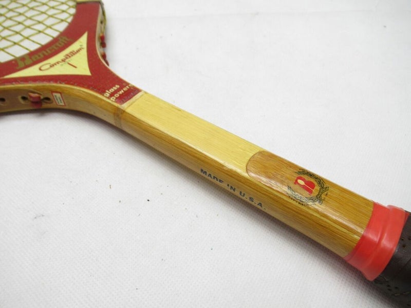 VINTAGE BANCROFT "COMPETITION" WOODEN TENNIS RACQUET ANTIQUE / DISPLAY
