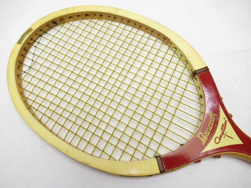 VINTAGE BANCROFT "COMPETITION" WOODEN TENNIS RACQUET ANTIQUE / DISPLAY