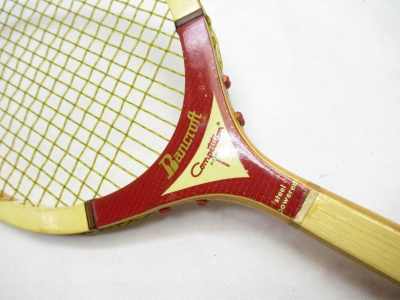VINTAGE BANCROFT "COMPETITION" WOODEN TENNIS RACQUET ANTIQUE / DISPLAY