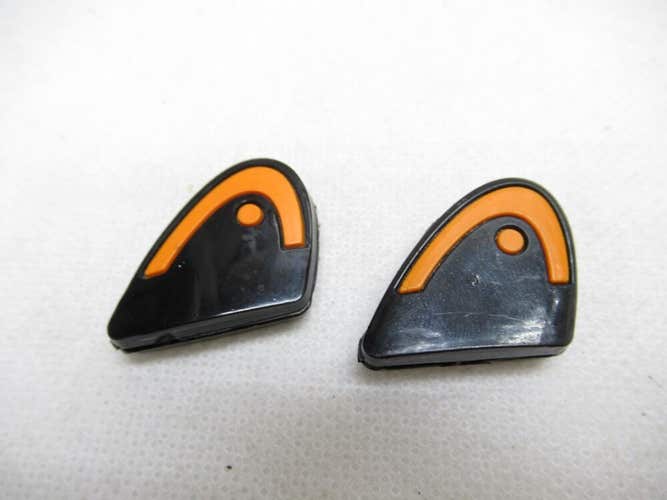 *NOS* TWO (2X) HEAD "XTRA DAMP" TENNIS RACQUET VIBRATION DAMPENERS (ORANGE)
