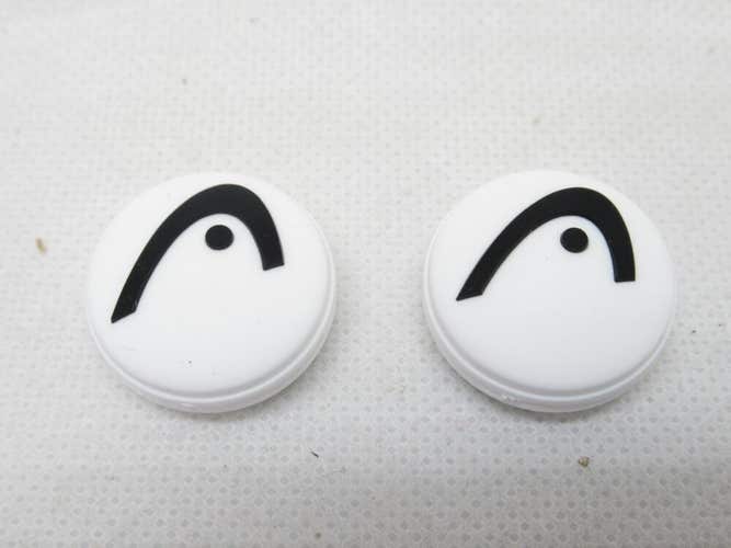 2X (WHITE / BLACK) HEAD "PRO DAMP" VIBRATION DAMPENERS FOR TENNIS RACQUETS