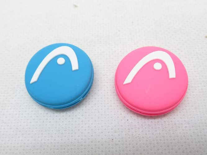 2X (BLUE & PINK) HEAD "PRO DAMP" VIBRATION DAMPENERS FOR TENNIS RACQUETS
