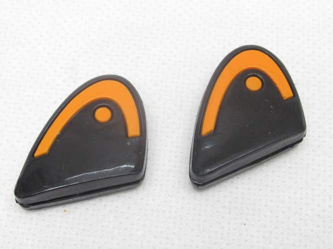 *NOS* TWO (2X) HEAD "XTRA DAMP" VIBRATION DAMPENERS TENNIS RACQUETS (BLACK/ORNG)