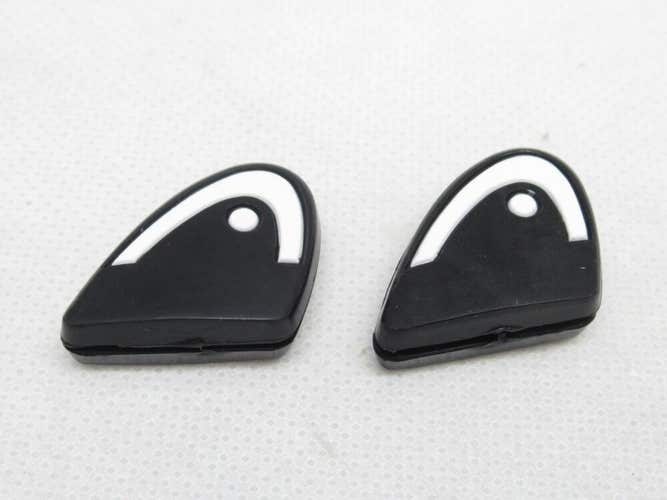 *NOS* TWO (2X) HEAD "XTRA DAMP" VIBRATION DAMPENERS TENNIS RACQUETS (BLACK/WHT)