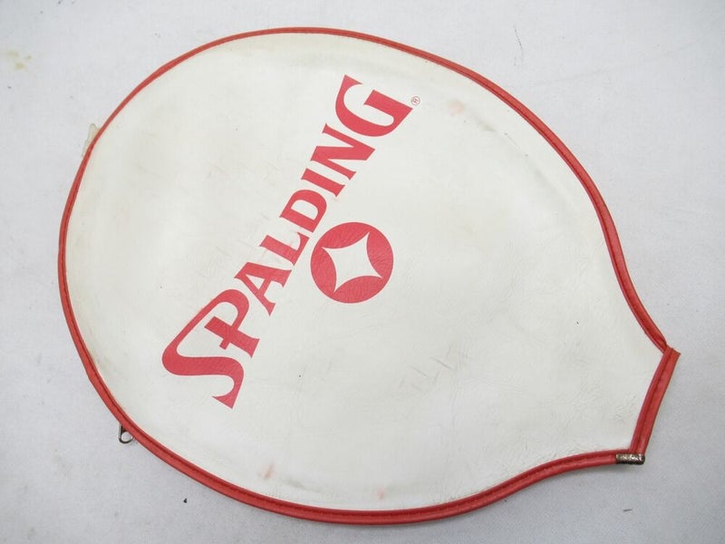 VINTAGE SPALDING SINGLE ZIPPERED TENNIS RACQUET COVER WITHOUT STRAP
