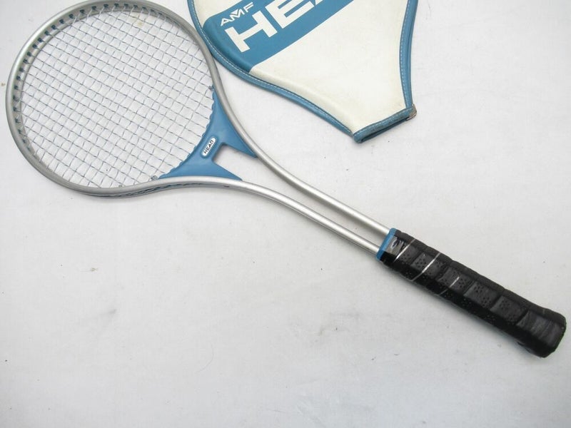 VTG AMF / HEAD "STANDARD" TENNIS RACQUET (4 5/8) LONG TERM STORAGE. W/ COVER