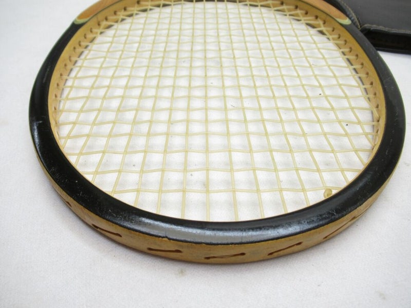 VINTAGE TAD DAVIS "DUKE" WOODEN TENNIS RACQUET. ANTIQUE / DISPLAY + COVER