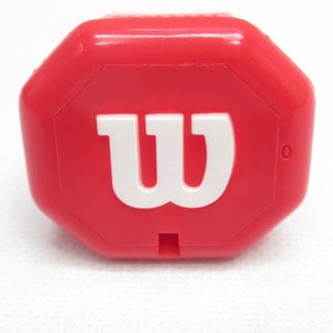 WILSON RED "ROUNDED STYLE" BUTTCAP FOR TENNIS RACQUETS (#0: 4 0/8) + STAPLES