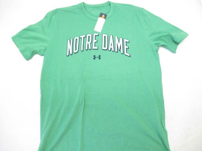 *NWT* OFFICIALLY LICENSED UNDER ARMOUR "NOTRE DAME" COTTON BLEND TEE. LARGE