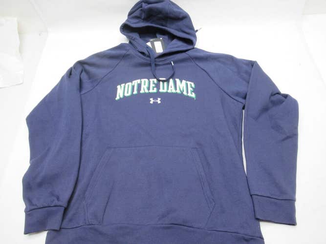 *NWT* OFFICIALLY LICENSED UNDER ARMOUR "NOTRE DAME" COTTON BLEND HOODIE. LARGE