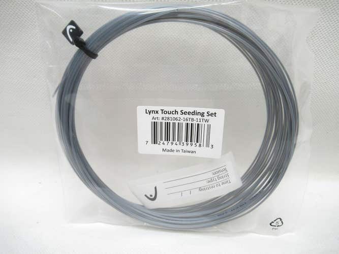 4 SETS: HEAD LYNX TOUCH 16 (1.30) GRAY CO-POLY TENNIS STRING BULK / DEMO PACKAGE