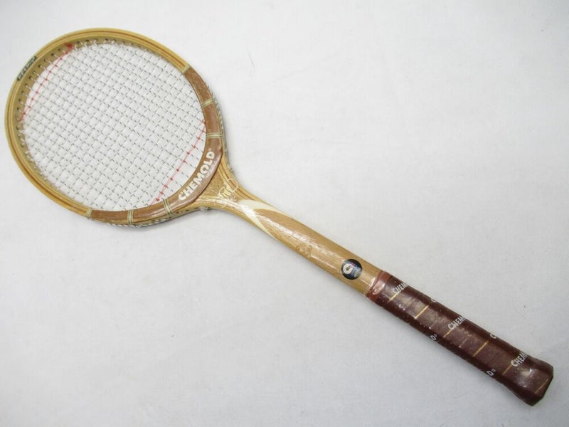 *NOS* VINTAGE CHEMOLD "YOUNGSTAR" 26" WOODEN TENNIS RACQUET (4 1/2). PRESTRUNG