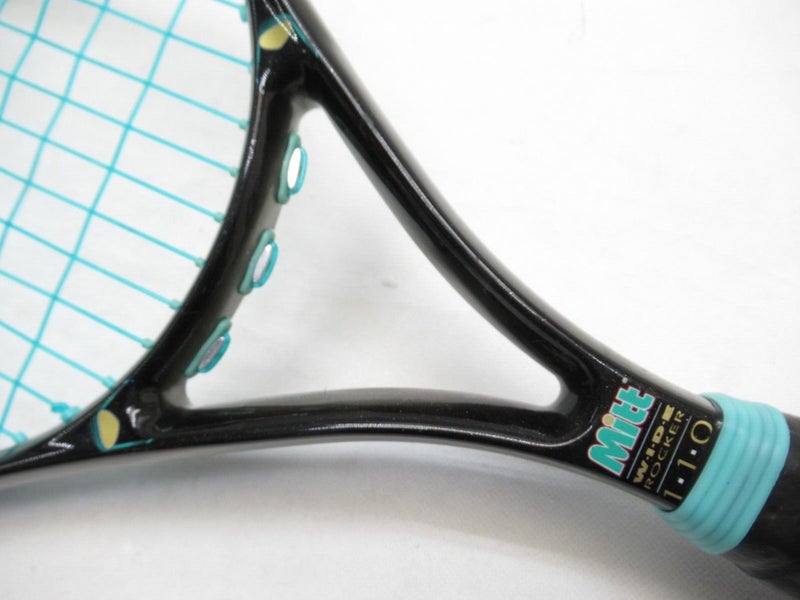 MITT WIDE ROCKER 110 TENNIS RACQUET (4 5/8) LONG STORAGE/NEW GRIP + EXTRA PARTS