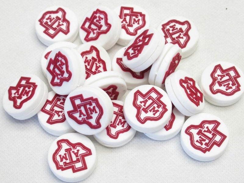 *NEW* LOT OF 2 "AGGIES" MASCOT SILICONE VIBRATION DAMPENERS TENNIS RACQUETS