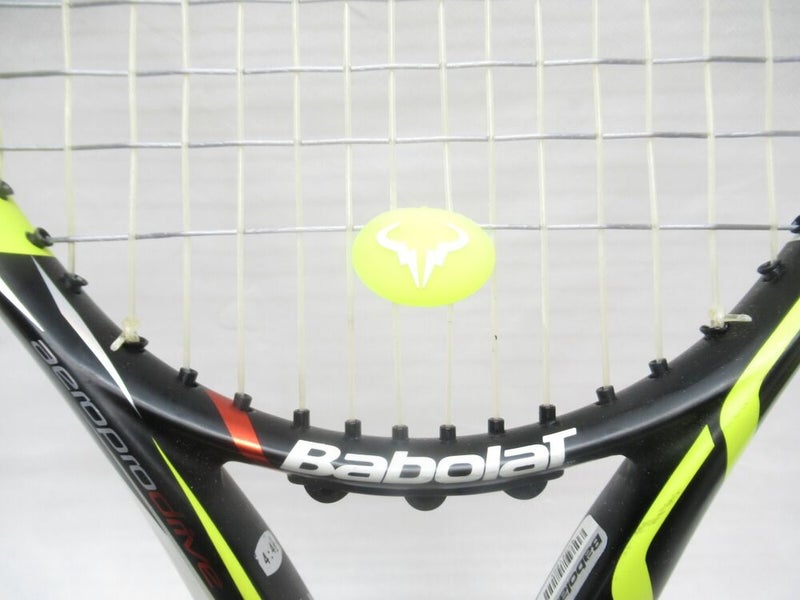 LOT OF 2: RAFAEL NADAL YELLOW/WHITE LOGO VIBRATION DAMPENERS FOR TENNIS RACQUETS