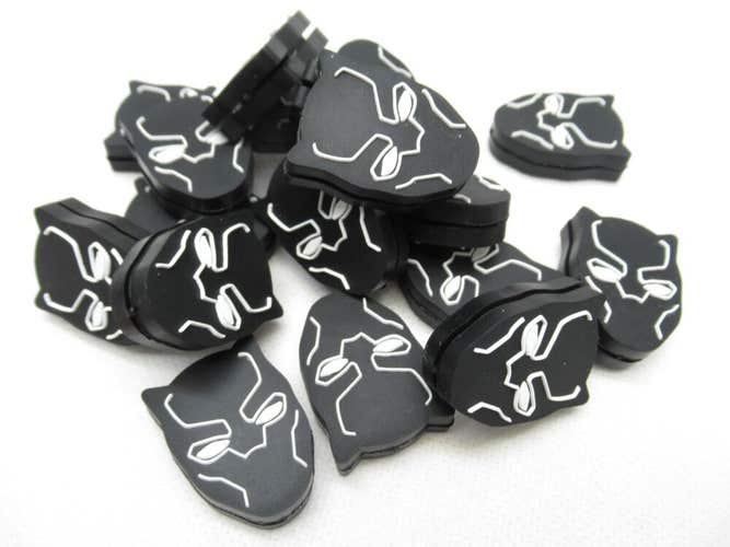 TWO (2X) "BLACK PANTHER" SILICONE VIBRATION DAMPENERS FOR TENNIS RACQUETS