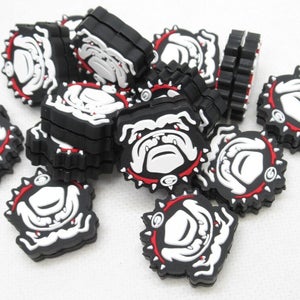 LOT OF 2X "BULLDOGS" MASCOT SILICONE VIBRATION DAMPENERS TENNIS RACQUETS