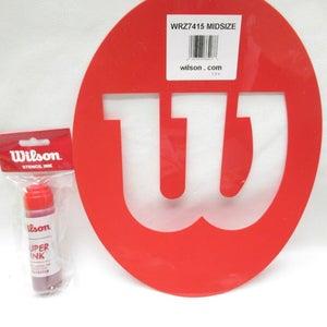 *NEW* WILSON TENNIS RACQUET STENCIL & RED INK FOR STRINGBED / STRINGERS WRZ7415