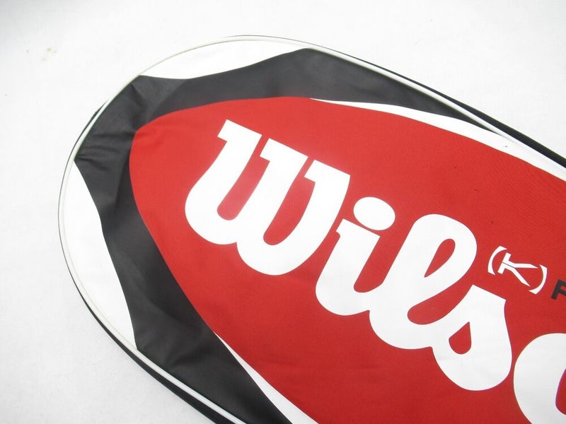 WILSON "KFACTOR" SINGLE ZIPPERED TENNIS RACQUET COVER WITH STRAP