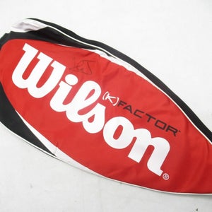 WILSON "KFACTOR" SINGLE TENNIS RACQUET COVER WITH STRAP. LUKE JENSEN SIGNED??