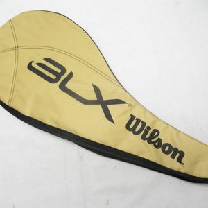 JUNIOR WILSON "BLX SERIES" SINGLE ZIPPERED TENNIS RACQUET COVER WITH STRAP