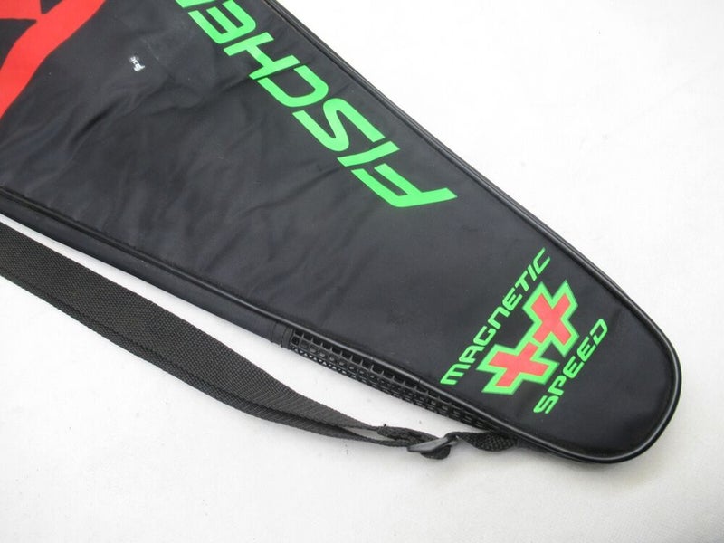 FISCHER "MAGNETIC SPEED" SINGLE ZIPPERED TENNIS RACQUET COVER WITH STRAP