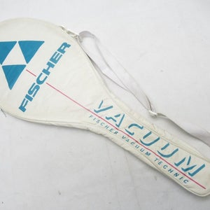 FISCHER "VACUUM" SINGLE ZIPPERED TENNIS RACQUET COVER WITH STRAP