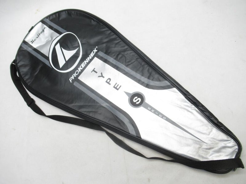 PRO KENNEX " HERITAGE TYPE S" SINGLE ZIPPERED TENNIS RACQUET COVER W/ STRAP