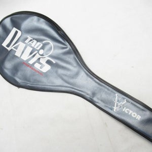 TAD DAVIS / VICTOR "PROFESSIONAL" SINGLE ZIPPERED TENNIS RACQUET COVER W/O STRAP