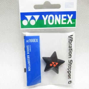 *NEW* YONEX "BLACK/ORANGE STAR" TENNIS RACQUET VIBRATION DAMPENER. JAPAN STOCK