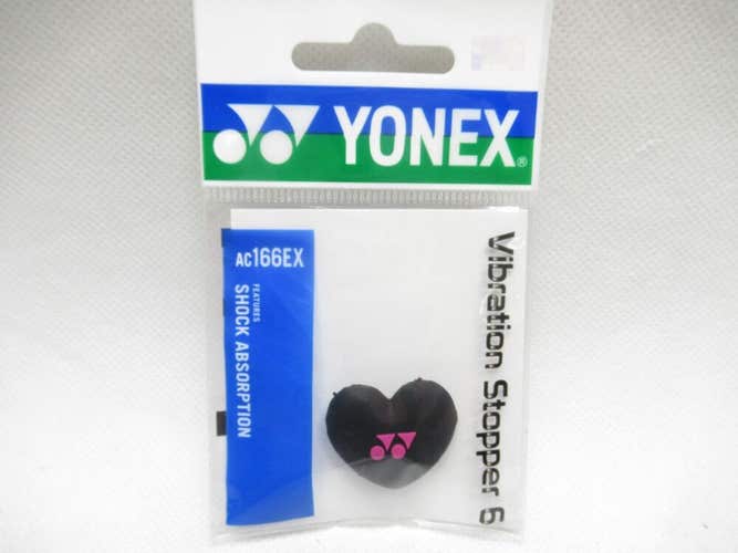 *NEW* YONEX "BLACK / PINK HEART" TENNIS RACQUET VIBRATION DAMPENER. JAPAN STOCK