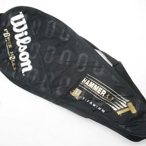 WILSON "HAMMER 3.2 Ti" SINGLE ZIPPERED TENNIS RACQUET COVER WITH STRAP