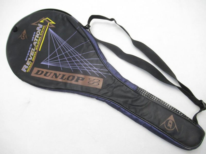 DUNLOP "REVELATION PRO 90" SINGLE ZIPPERED TENNIS RACQUET COVER WITH STRAP