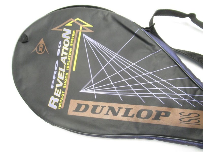 DUNLOP "REVELATION PRO 90" SINGLE ZIPPERED TENNIS RACQUET COVER WITH STRAP