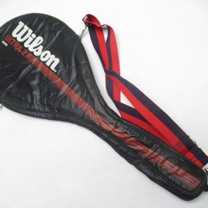 WILSON "ULTRA 2 MIDSIZE" SINGLE ZIPPERED TENNIS RACQUET COVER WITH STRAP