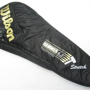 WILSON "HAMMER 6.2 STRETCH" SINGLE ZIPPERED TENNIS RACQUET COVER WITH STRAP