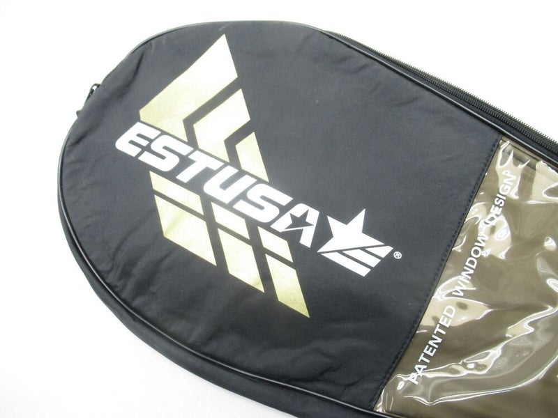 ESTUSA SINGLE ZIPPERED TENNIS RACQUET COVER WITH STRAP