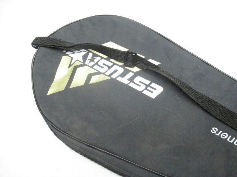 ESTUSA SINGLE ZIPPERED TENNIS RACQUET COVER WITH STRAP