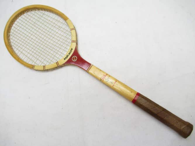 VINTAGE BANCROFT "BILL TILDEN ALL STAR" WOODEN TENNIS RACQUET ANTIQUE / DISPLAY