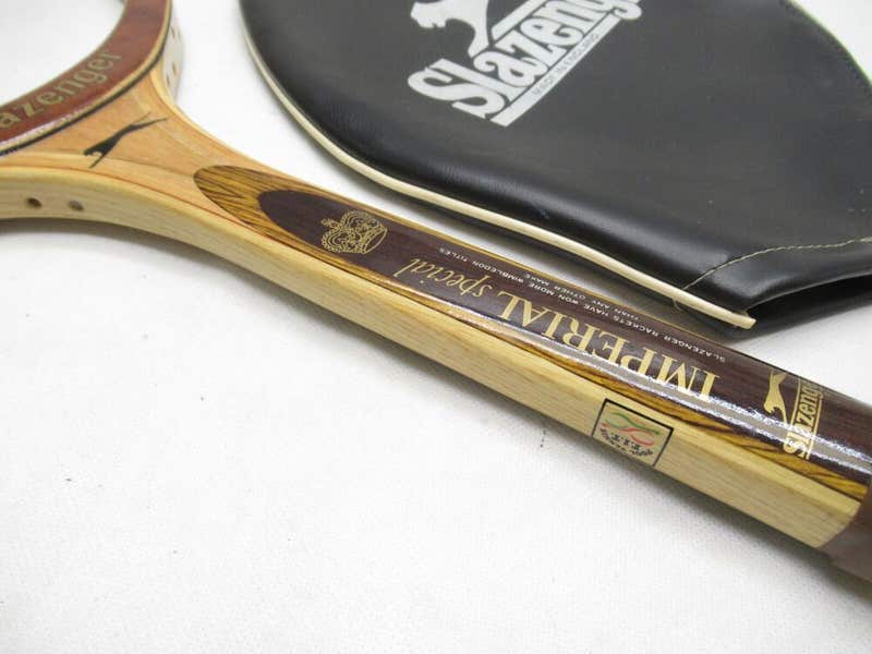 Slazenger Bois Vintage Raquette De Courge Ancienne Slazenger