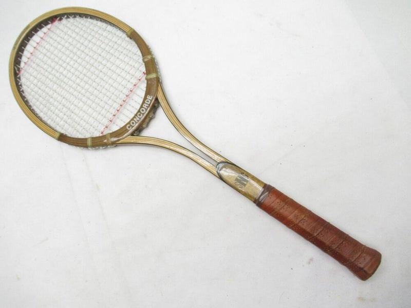 VINTAGE NATIONAL / SNG "CONCORDE" WOODEN TENNIS RACQUET. ANTIQUE / DISPLAY